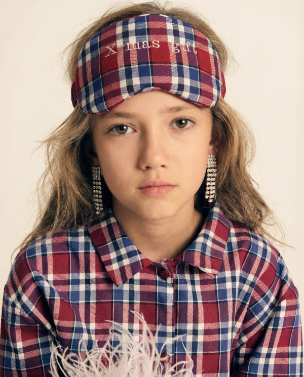 Маска для сна детская, Santa вышивка X- mas