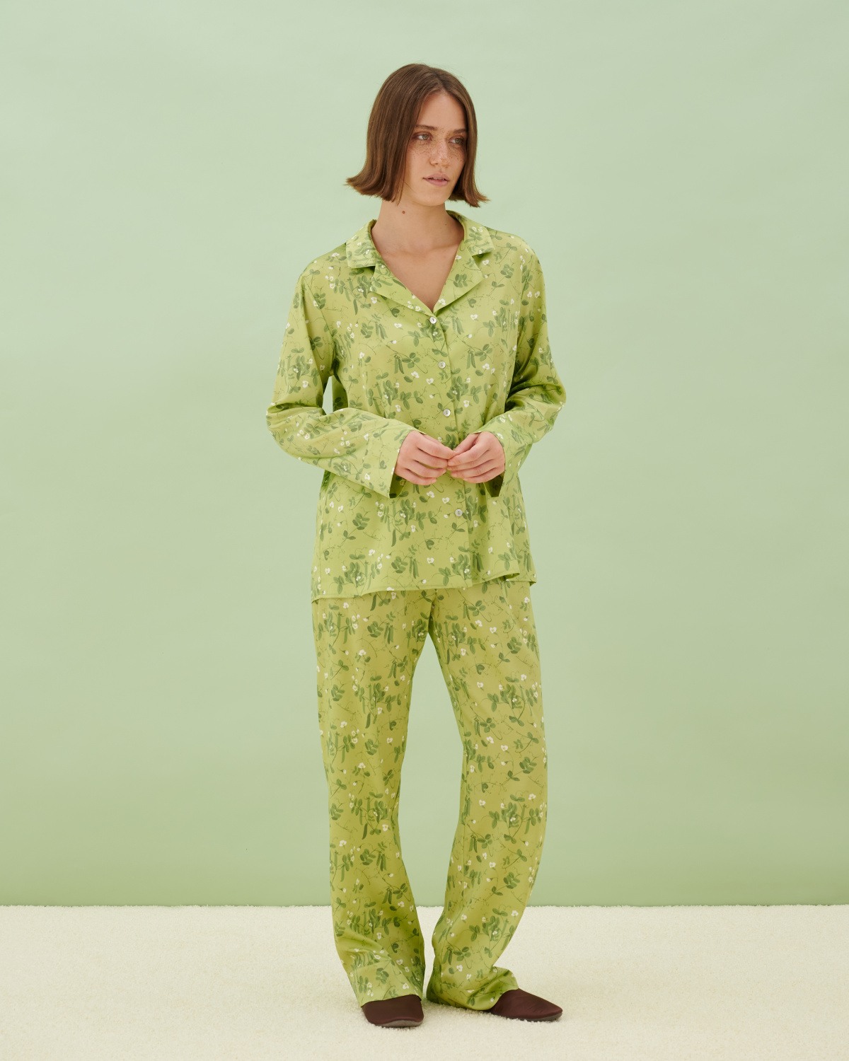 Пижама шелковая Pea