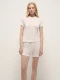 Пижама женская с шортами белая
