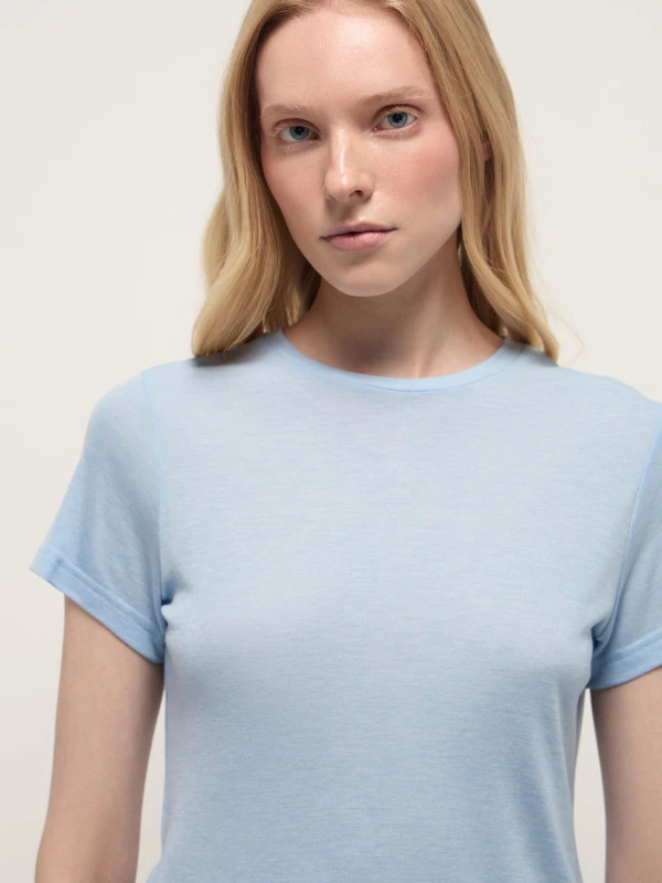 Пижама женская c шортами голубая