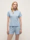 Пижама женская c шортами голубая