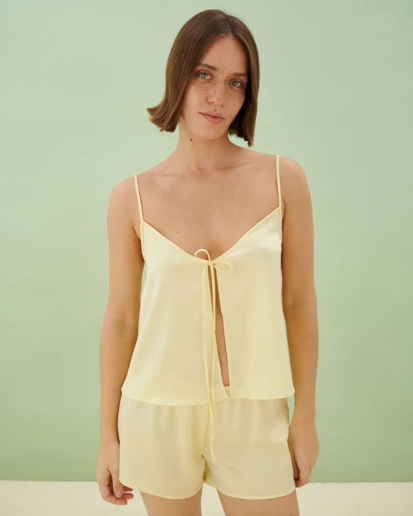 Пижама шелковая Buttercup nude