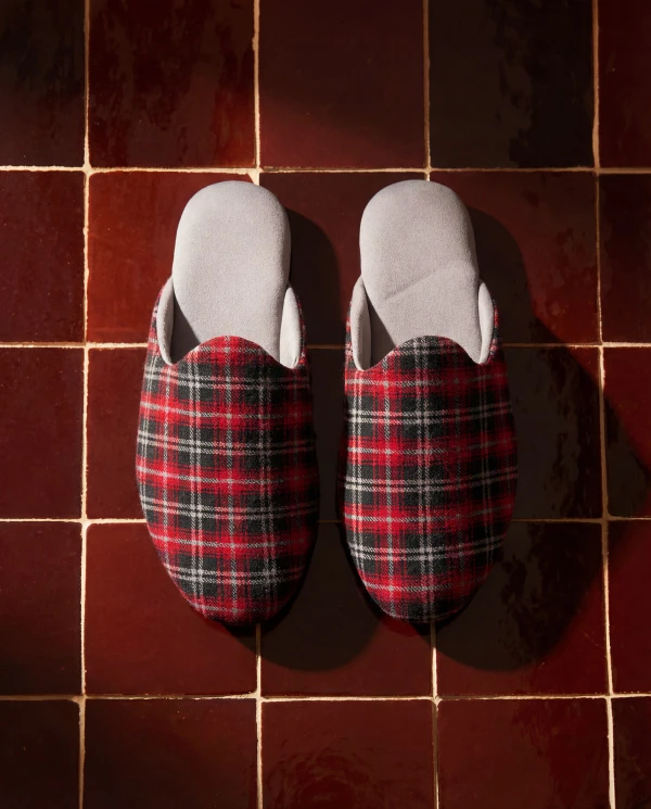Женские Тапочки красная фланель
