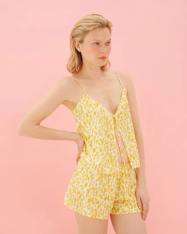 Пижама шелковая Leo nude